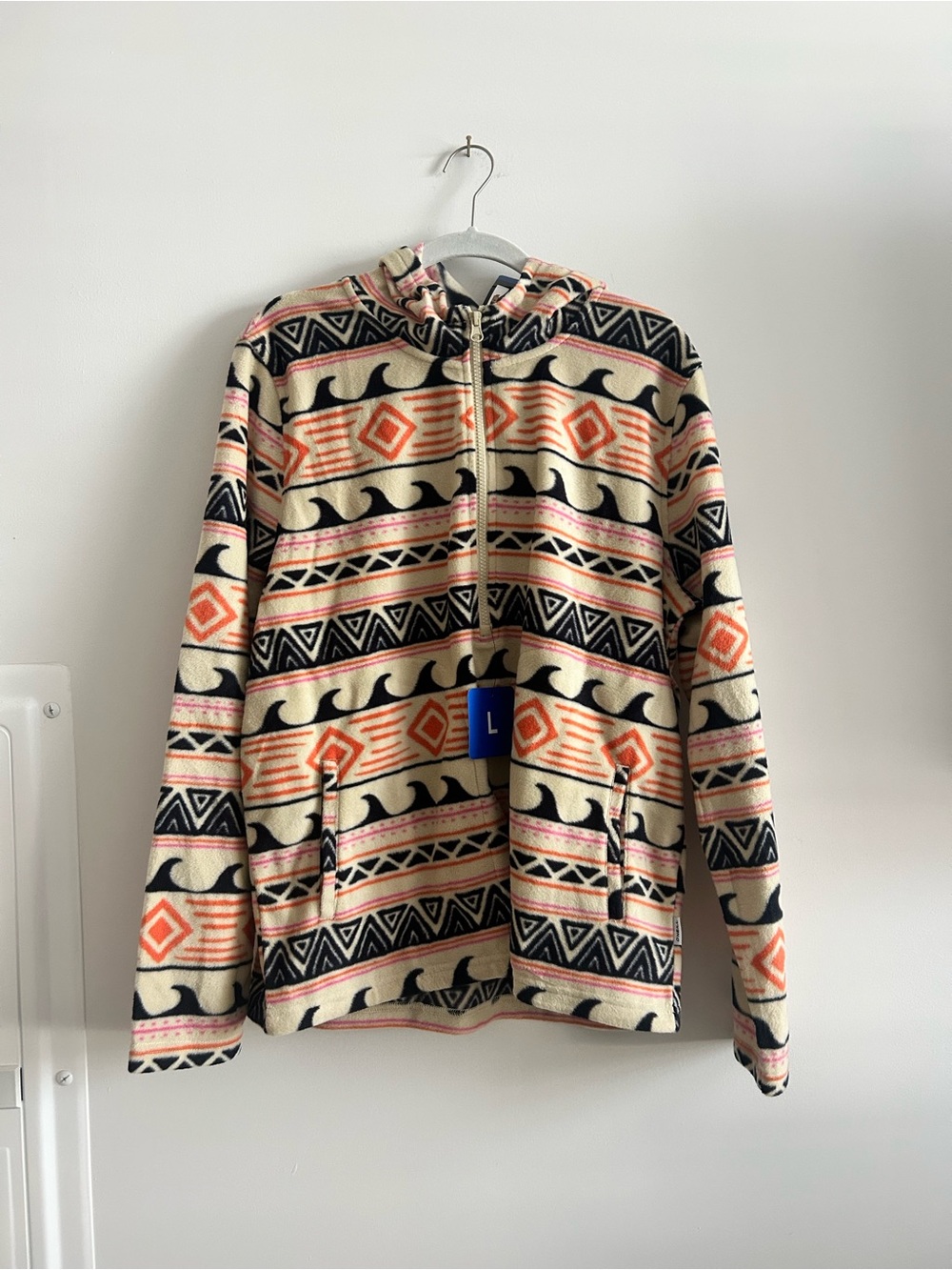 NWT O’Neill Allover Bohemian Print Full Zip Hooded Fleece Hoodie